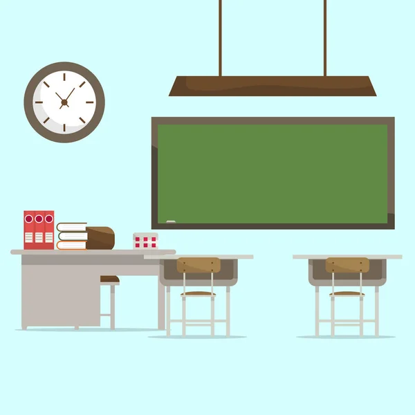 Classroom Flat Design Back School Concept Vector Illustration — Stock Vector