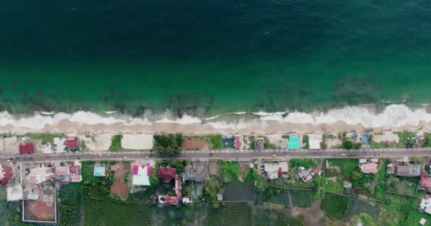 Statisch Luchtfoto Overzicht Van Strand Sierra Leone — Stockvideo