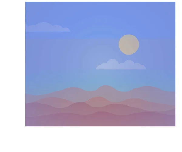 Пустельний Пейзаж Векторна Ілюстрація — стоковий вектор