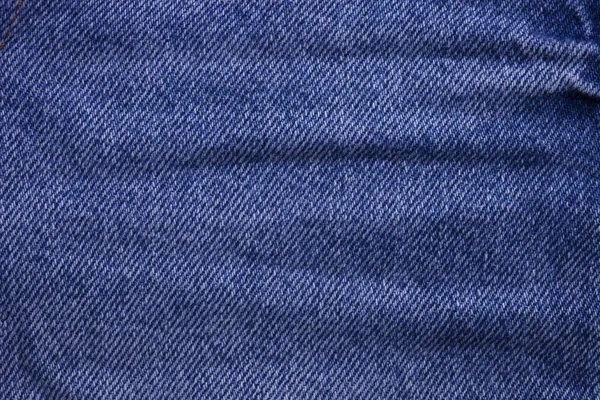 Textura Arrugada Jeans Azules Como Fondo Vista Superior — Foto de Stock