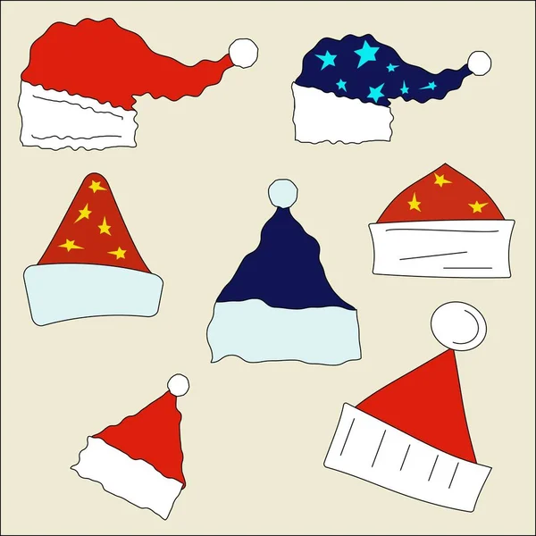 Cappello Natale Capodanno Babbo Natale — Foto Stock