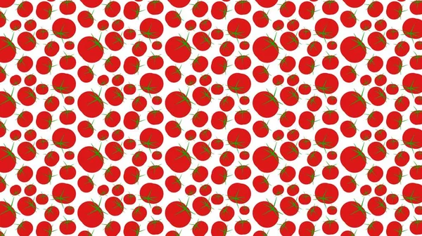 seamless pattern red tomatoes with green branch Wallpaper