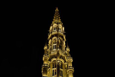 Brüksel 'deki Grand Place' de gece aydınlanması