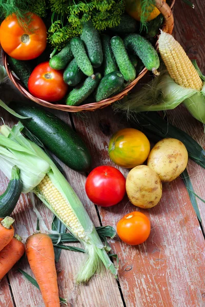 Sulu, taze, mevsimlik sebzelerle dolu bir sepet.