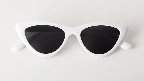 White cat eye sunglasses — Stock Photo, Image