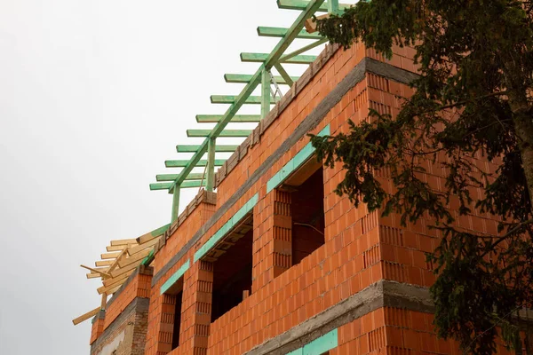 El techo del edificio en progreso — Foto de Stock