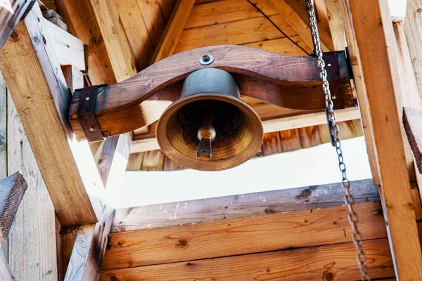 Bell in a sight tower, Zbojska, central Slovakia, Europe — стокове фото