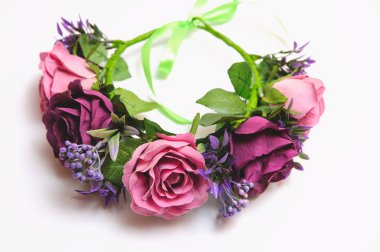 Düğün çelenk yapay çiçekler üzerinden ihale el yapımı