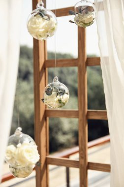 cam dekorasyon düğün arch için