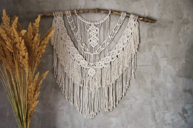 Büyük Macrame Duvar Asma