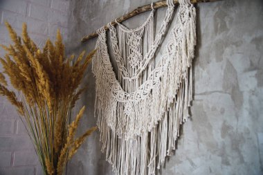 Büyük Macrame Duvar Asma
