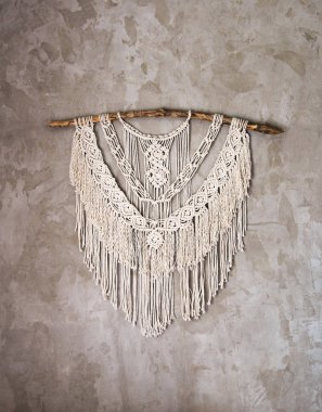 Büyük Macrame Duvar Asma