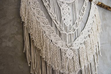 Büyük Macrame Duvar Asma