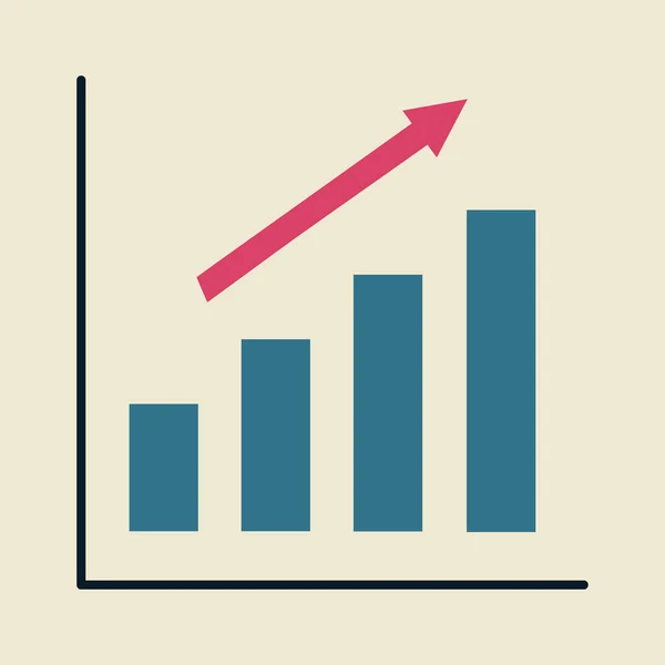 Illustration de diagramme à barres vectorielles, graphique d'affaires. diagramme de croissance des données . — Image vectorielle