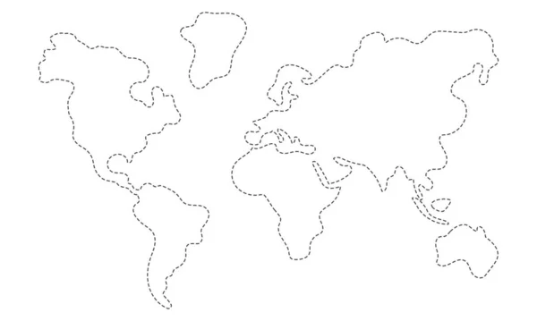 Gepunktete Weltkarte. Vektorillustration. eps10. — Stockvektor