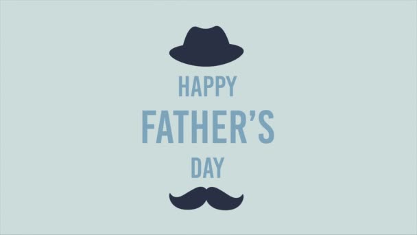 Mutlu Babalar Günü animasyon konsepti video görüntüleri. — Stok video
