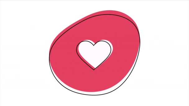 Animation like icon motion background. Social love heart icon animation. Like hearts live chat effect for followers likes and votes. — Stock Video