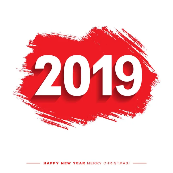 2019 Feliz Navidad Feliz Año Nuevo Tarjeta Fondo — Vector de stock