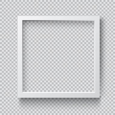 Gerçekçi fotoğraf çerçevesi, vektör çizim