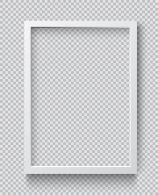 Gerçekçi fotoğraf çerçevesi, vektör çizim