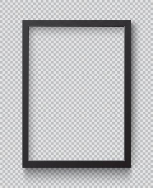 Gerçekçi fotoğraf çerçevesi, vektör çizim