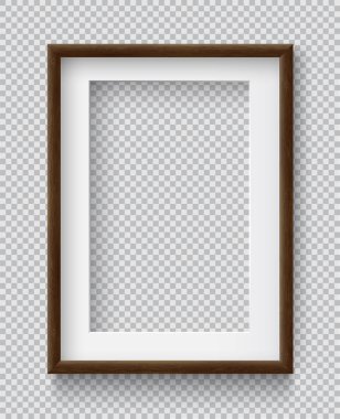 Gerçekçi fotoğraf çerçevesi, vektör çizim