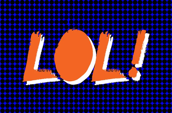 Lol Woord Pop Art Stijl Kleurrijke Vectorillustratie — Stockvector