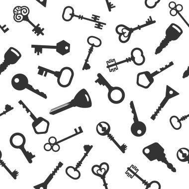 Farklı antika Tuşları ile Vintage Basit Dikişsiz Desen .