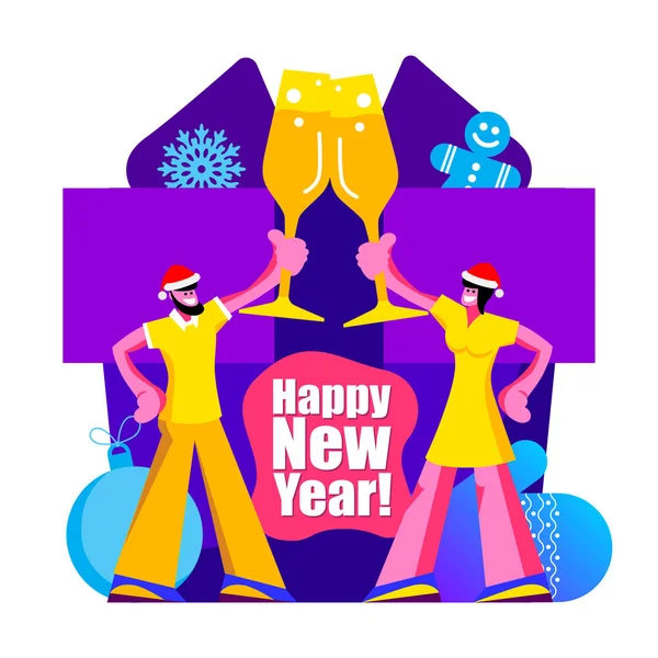 2020 Happy New Year trendy ve minimalist kart veya arka plan.