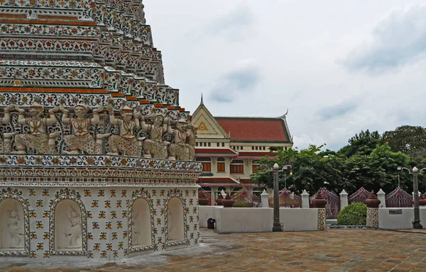 Paisagem Bangkok Tailândia Vista Típica Arquitetura Tailandesa Antiga — Fotografia de Stock