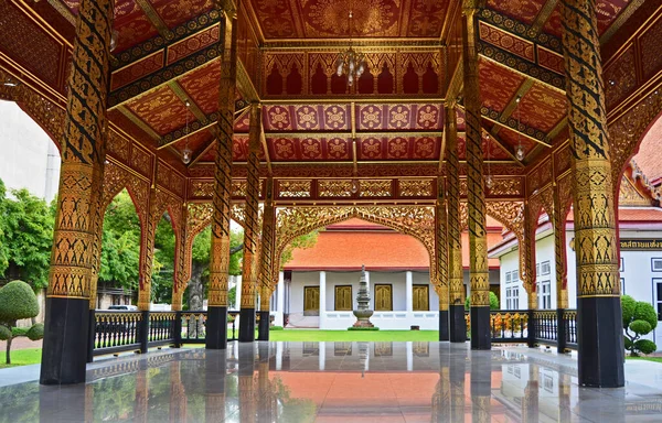 Bangkok landscape. Thailand. Typical view of ancient Thai architecture.