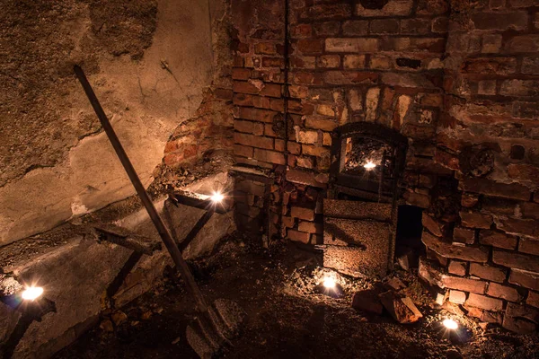 historical boiler underground of brick