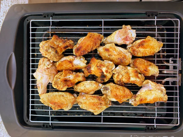 Gros Plan Poulet Grillé Focu Sélectif — Photo