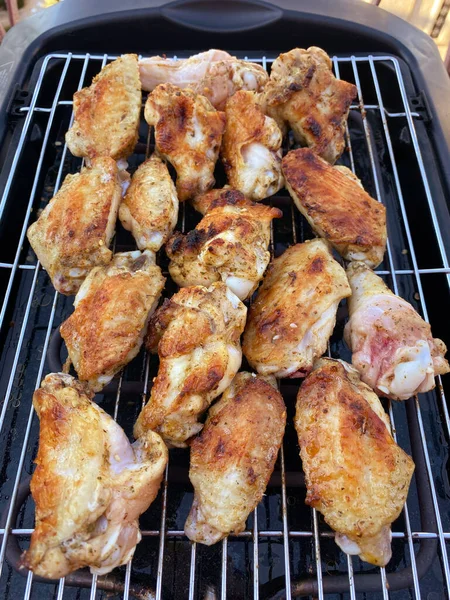 Gros Plan Poulet Grillé Focu Sélectif — Photo