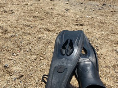 Üst Manzara dalgıcının paletleri, seçici odaklanma 