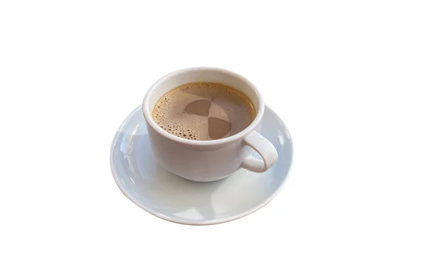 Top View Kaffe Isolerad Vit Bakgrund — Stockfoto