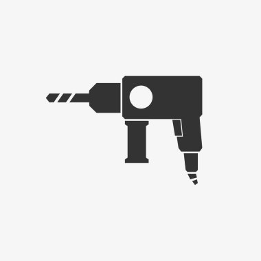 Rock-matkap simgesi düz.