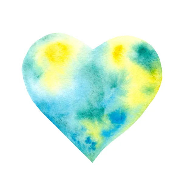 Watercolor Heart Illustration White Background — Stock Photo, Image