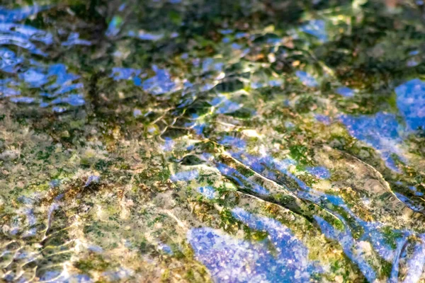 Increspature Setose Acqua Torrente Cristallino Come Sfondo Naturale Idilliaco Con — Foto Stock