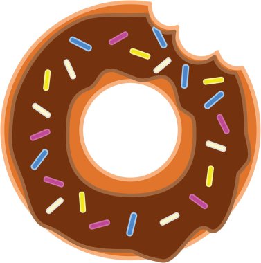 Lezzetli soslu lezzetli çikolatalı donut kahvaltıda pastanede lezzetli bir aperatif ya da tatlı olarak kahverengi çikolatalı ve ısırılmış çünkü çok lezzetliydi.