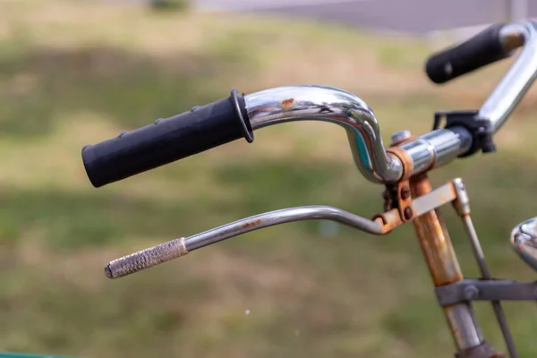 Immagine Parziale Vecchia Bicicletta — Foto Stock