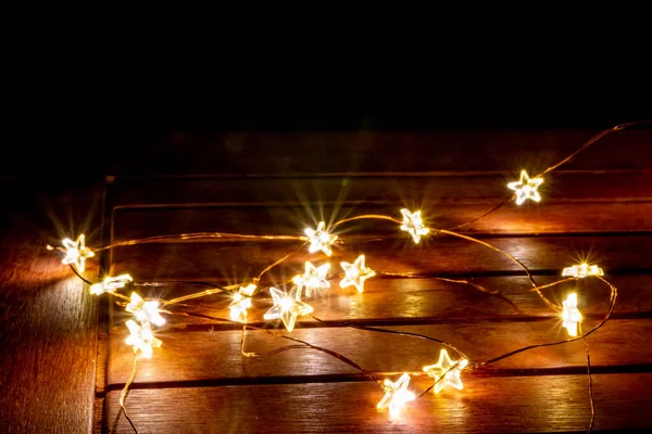 Bajki Boże Narodzenie Jako Oświetlenie Dekoracji Choinki Lub Jako Świąteczne — Zdjęcie stockowe