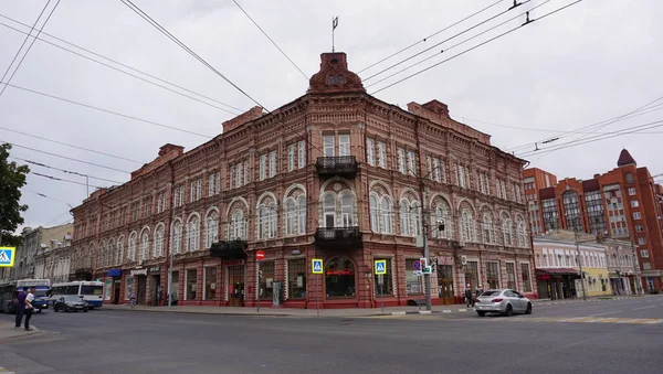 Helyszín Oroszország Saratov Város Csodálatos Ősi Építészet Régi Téglaépületek Elhagyott — Stock Fotó