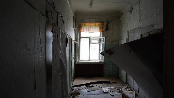 Burası Rusya Saratov Nanılmaz Antik Mimari Eski Tuğla Binalar Terk — Stok fotoğraf