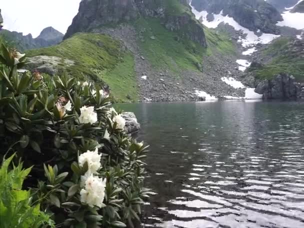 Hochland Der Republik Karatschai Tscherkess Erstaunlich Schöne Bergseen Schluchten Und — Stockvideo