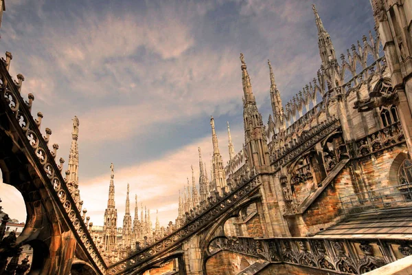 Красивый Вид Центре Милана Италия — стоковое фото