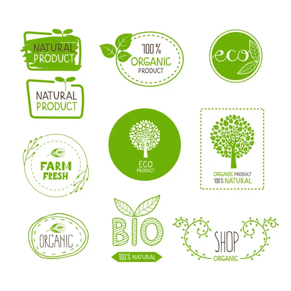 Ekologiczne Bio Produkt Naturalnej Żywności — Wektor stockowy