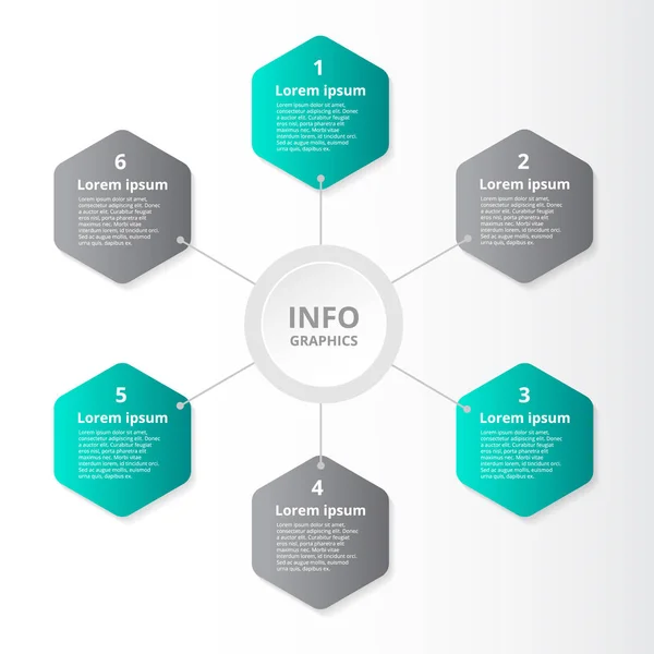 Options de nombre présentation infographique de business — Image vectorielle