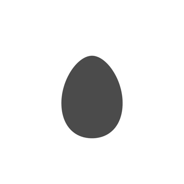 Vector huevo simple icono plano. Ilustración gris oscuro aislada sobre fondo blanco . — Vector de stock