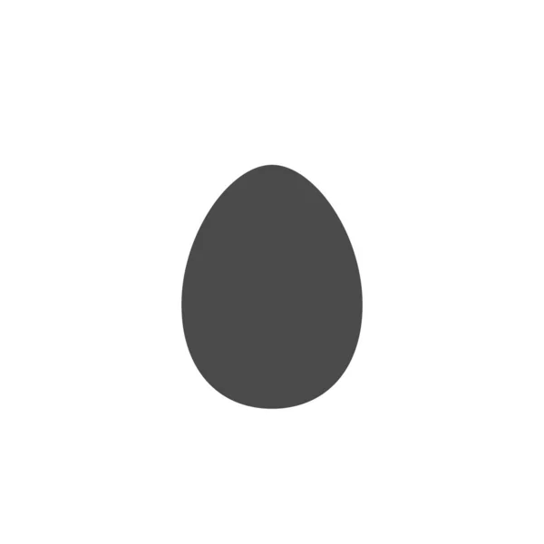 Raster egg simple flat icon. Dark gray illustration on white backgriound. — Stock Photo, Image